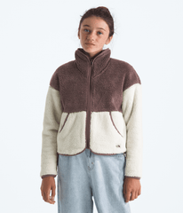 Girls’ Cabin Fleece Full-Zip Jacket - Tawny Quartz/White Dune
