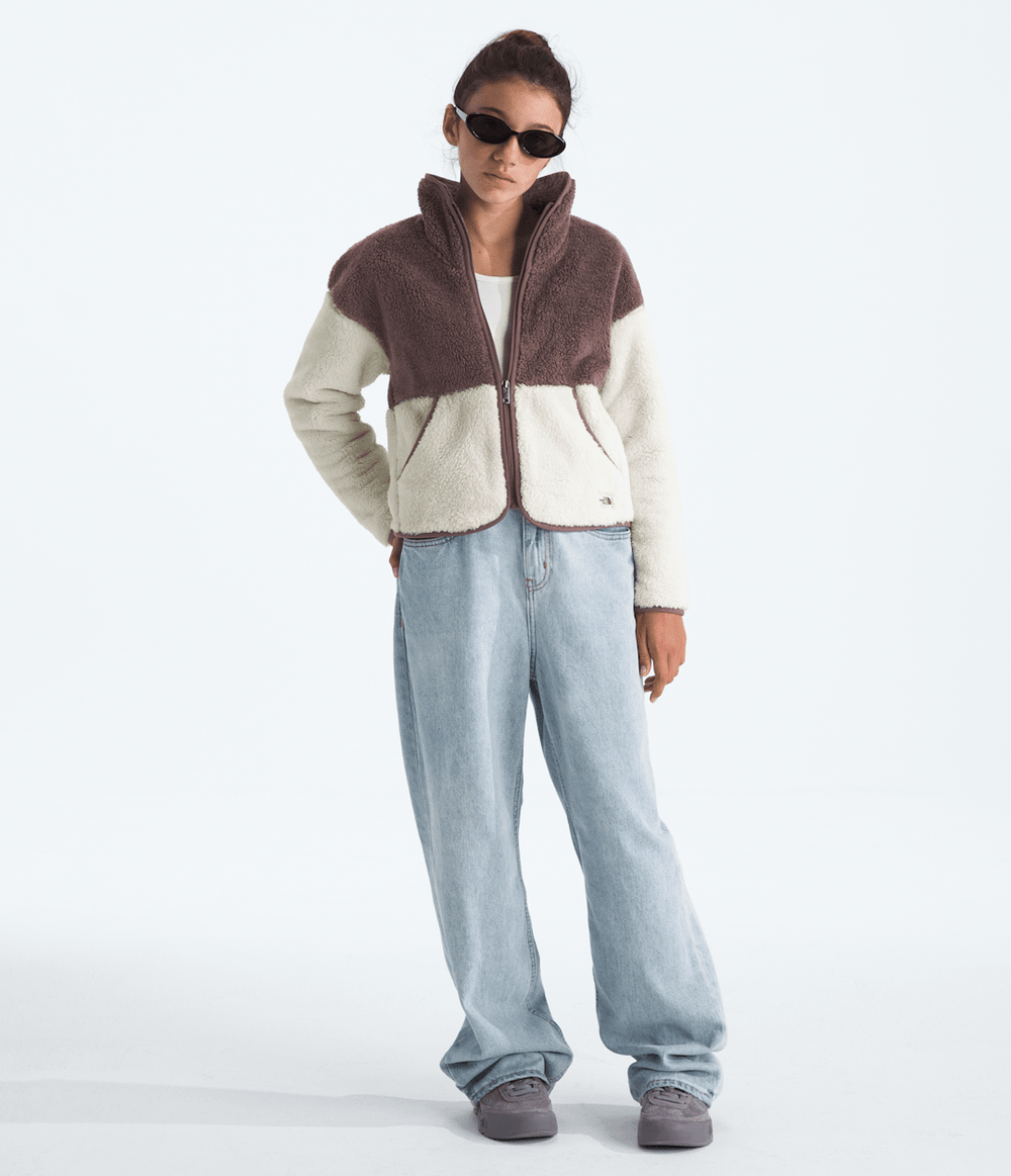Girls’ Cabin Fleece Full-Zip Jacket - Tawny Quartz/White Dune