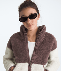 Girls’ Cabin Fleece Full-Zip Jacket - Tawny Quartz/White Dune
