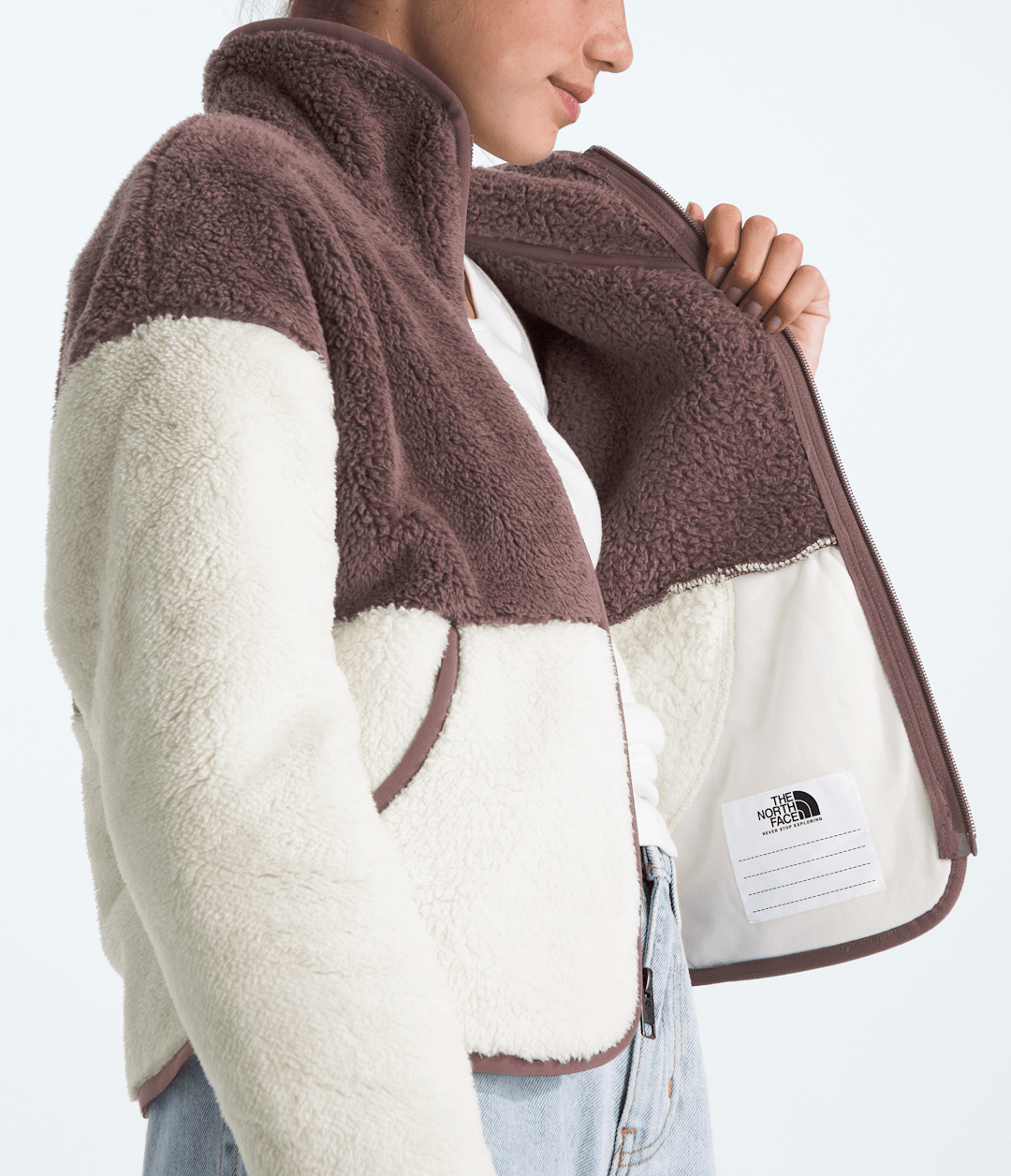 Girls’ Cabin Fleece Full-Zip Jacket - Tawny Quartz/White Dune