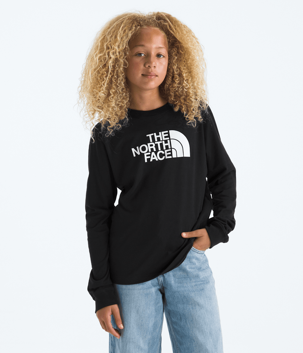 Boys’ & Girls’ Evolution Half Dome Long-Sleeve Tee - TNF Black