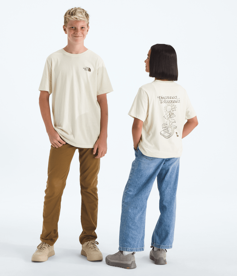 Boys’ & Girls’ Evolution Disconnect Short-Sleeve Tee—Graphic - White Dune