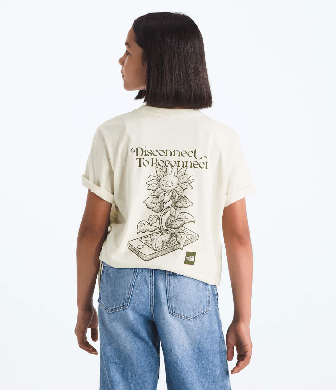Boys’ & Girls’ Evolution Disconnect Short-Sleeve Tee—Graphic - White Dune
