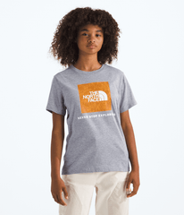 Boys’ & Girls’ Box NSE Novelty Short-Sleeve Tee—Graphic 2 - TNF Pale Grey Heather/Summit Gold Regenerative Ink Print