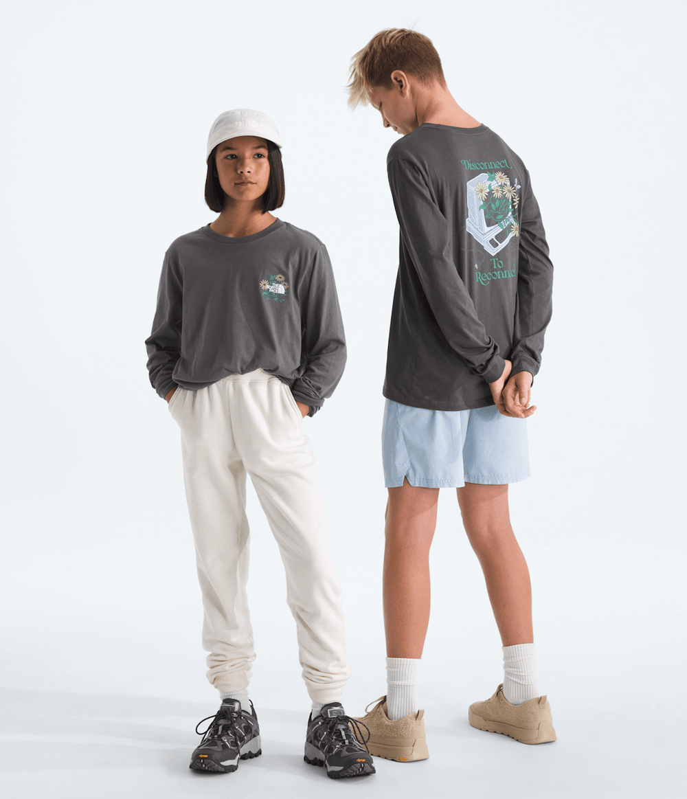 Boys’ & Girls’ Evolution Disconnect Long-Sleeve Tee—Graphic - Anthracite Grey