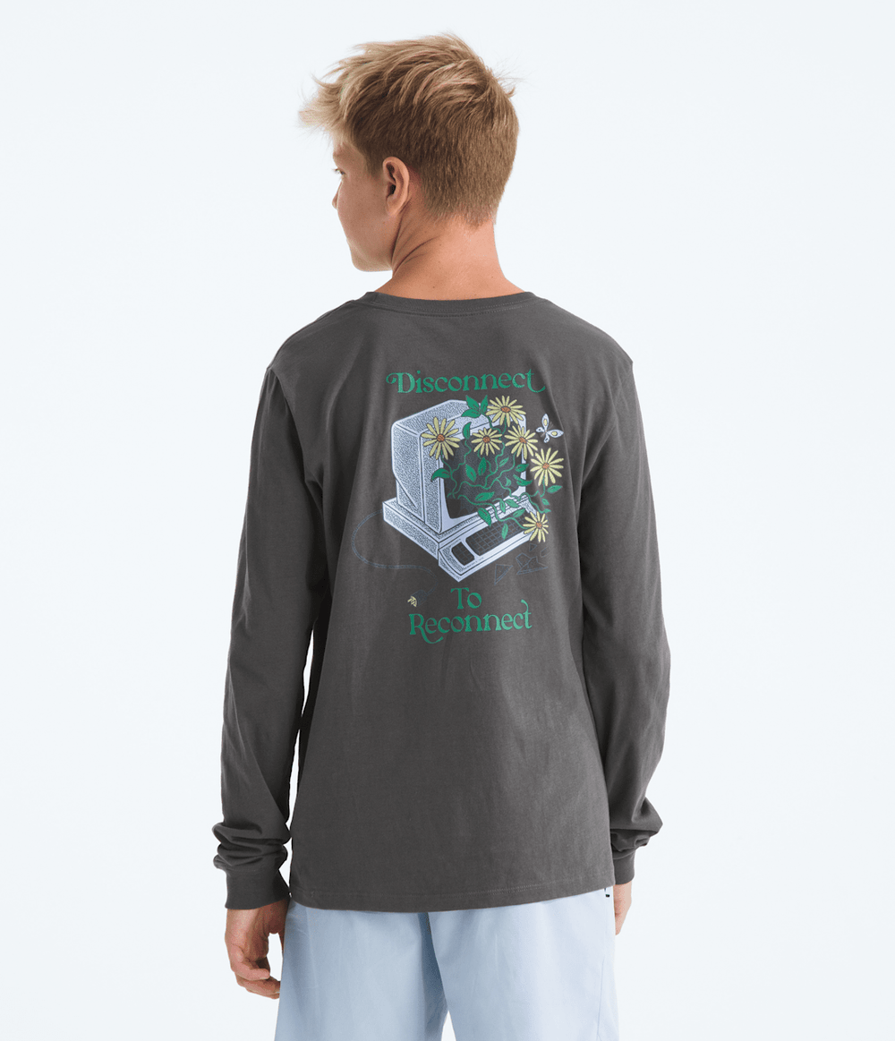 Boys’ & Girls’ Evolution Disconnect Long-Sleeve Tee—Graphic - Anthracite Grey