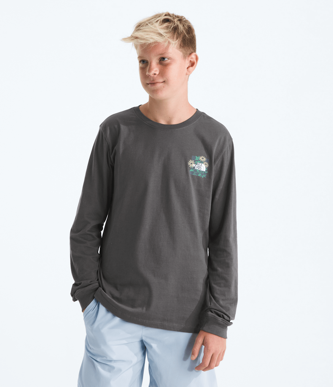Boys’ & Girls’ Evolution Disconnect Long-Sleeve Tee—Graphic - Anthracite Grey