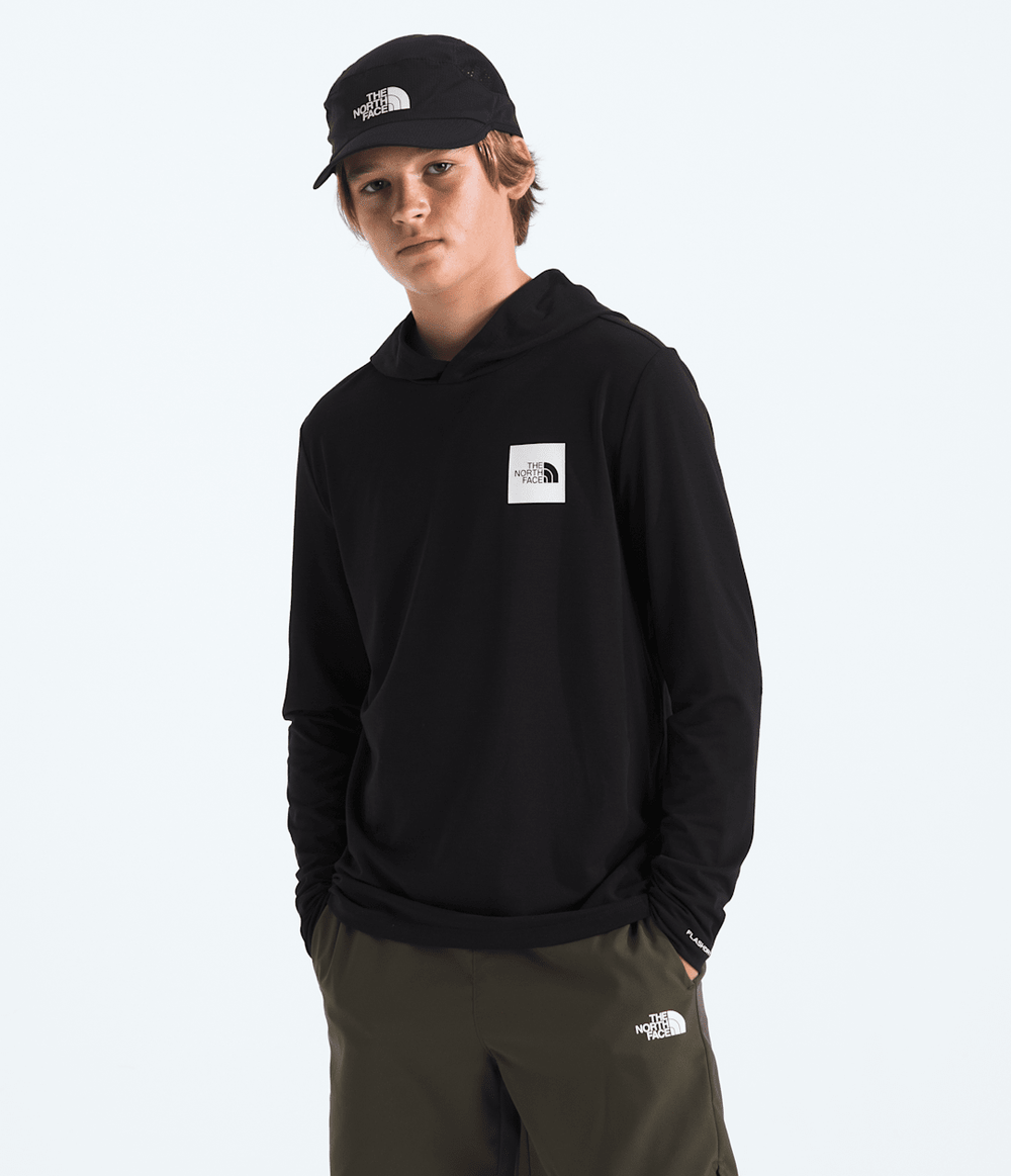 Boys’ & Girls’ Adventure Long-Sleeve Hoodie—Graphic - TNF Black