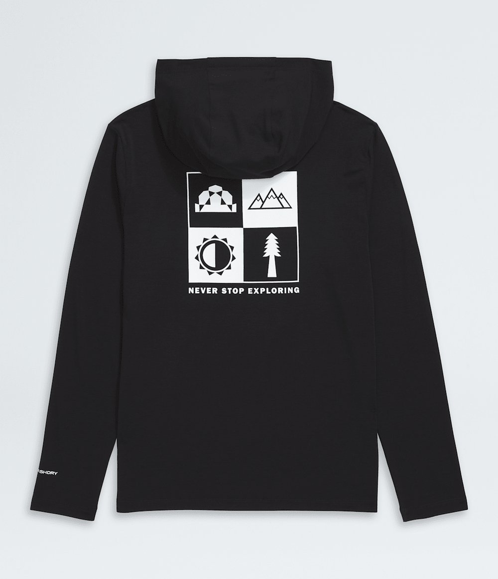 Boys’ & Girls’ Adventure Long-Sleeve Hoodie—Graphic - TNF Black