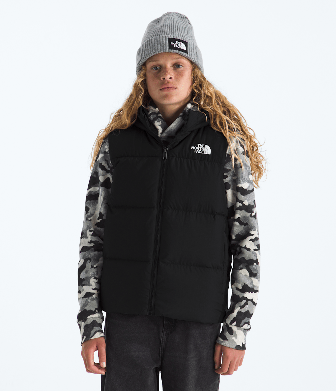 Boys’ & Girls’ North Down Hooded Vest - TNF Black