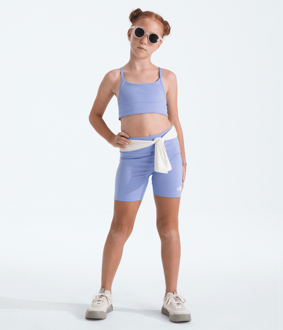 Girls’ Flex Tights Shorts—5'' - Periwinkle Glow