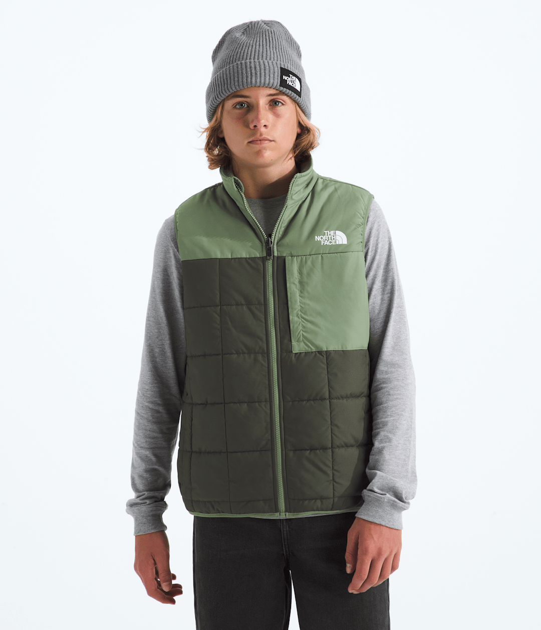 Boys’ Reversible Shasta Vest - New Taupe Green/Bark Mist