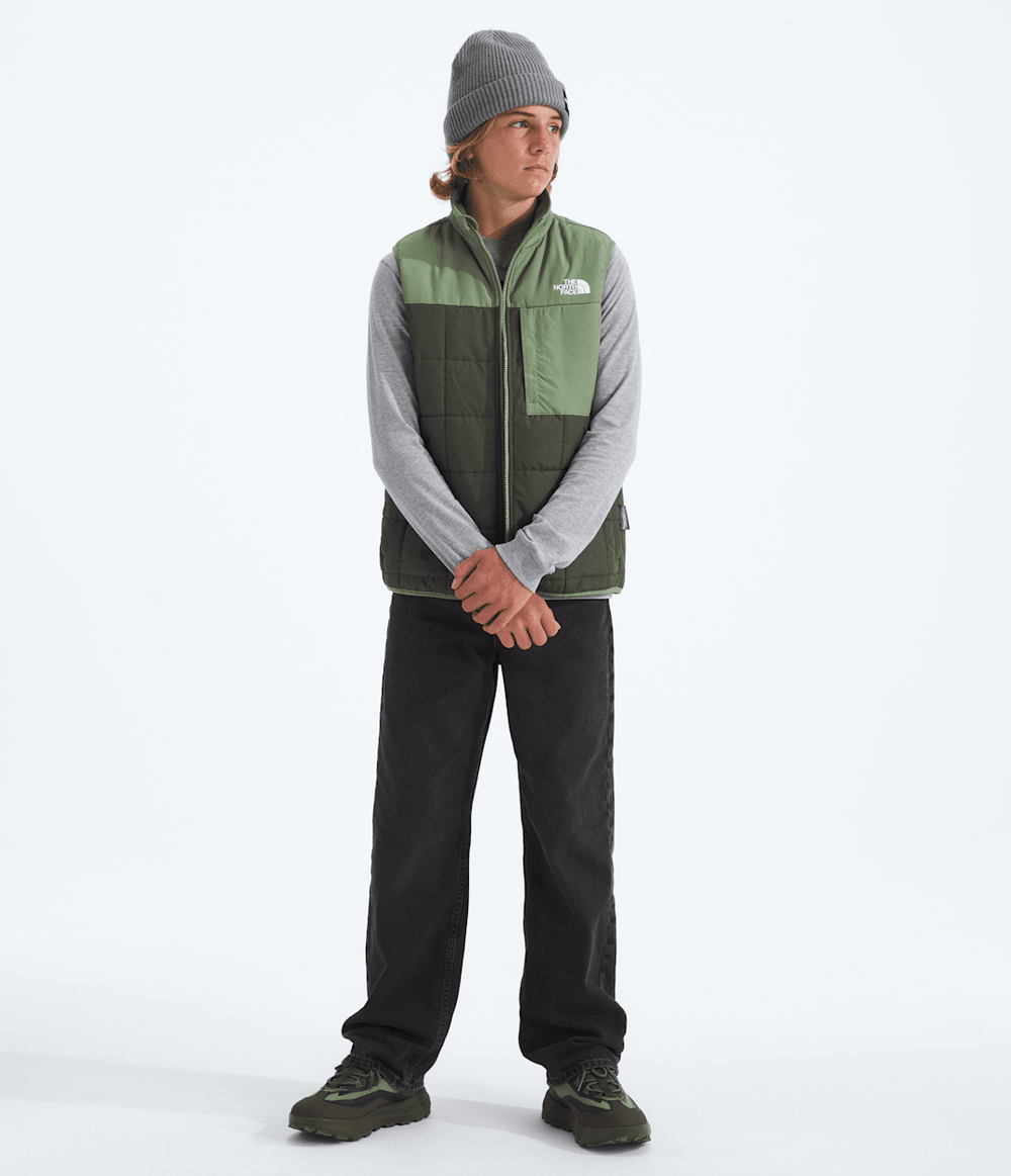 Boys’ Reversible Shasta Vest - New Taupe Green/Bark Mist