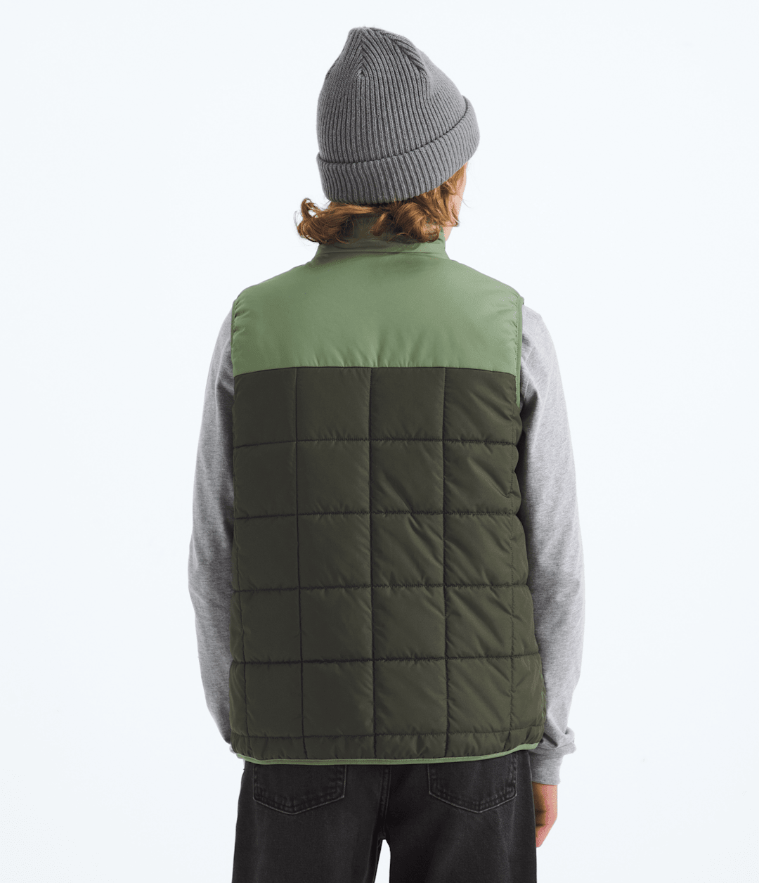 Boys’ Reversible Shasta Vest - New Taupe Green/Bark Mist