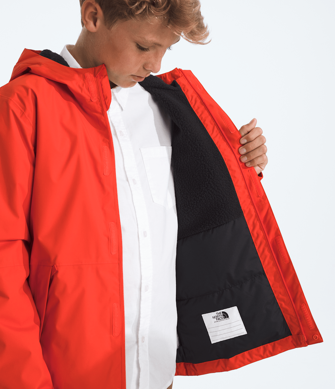 Boys’ Warm Antora Rain Jacket - Lava Red