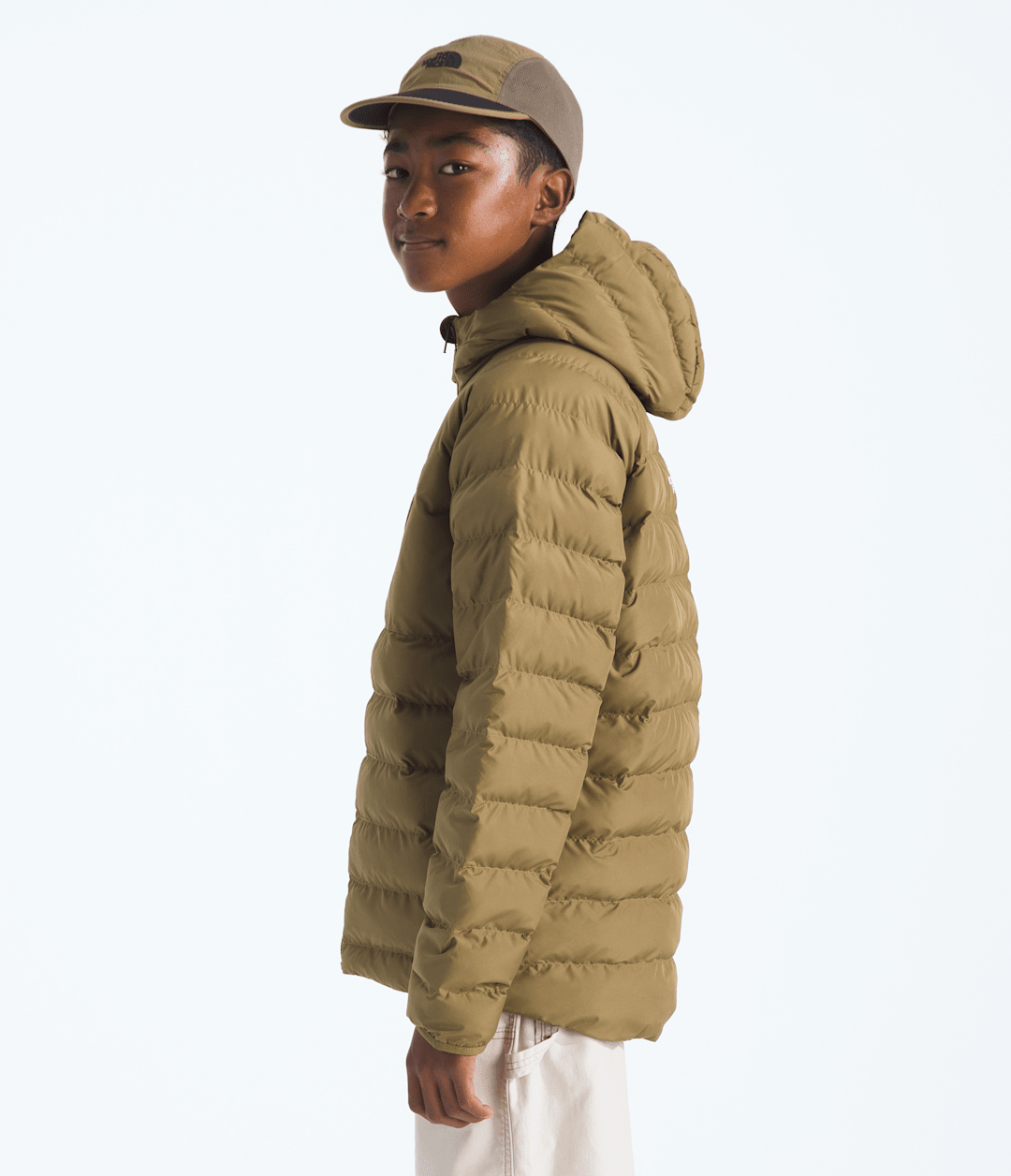 Boys’ Reversible Perrito Hooded Jacket - Cedar/New Taupe Green
