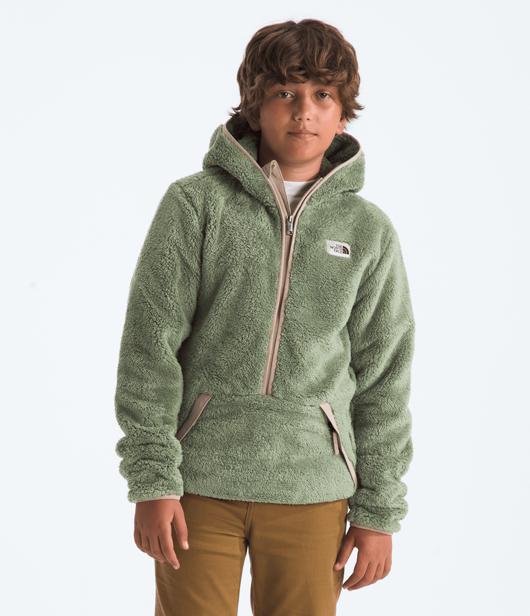 Boys’ Cabin Fleece Hoodie - Bark Mist/Mushroom Grey