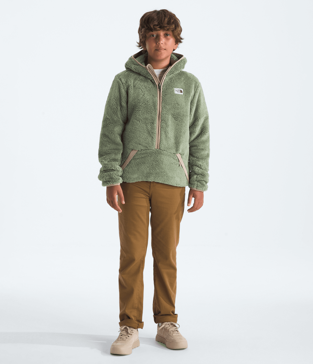 Boys’ Cabin Fleece Hoodie - Bark Mist/Mushroom Grey