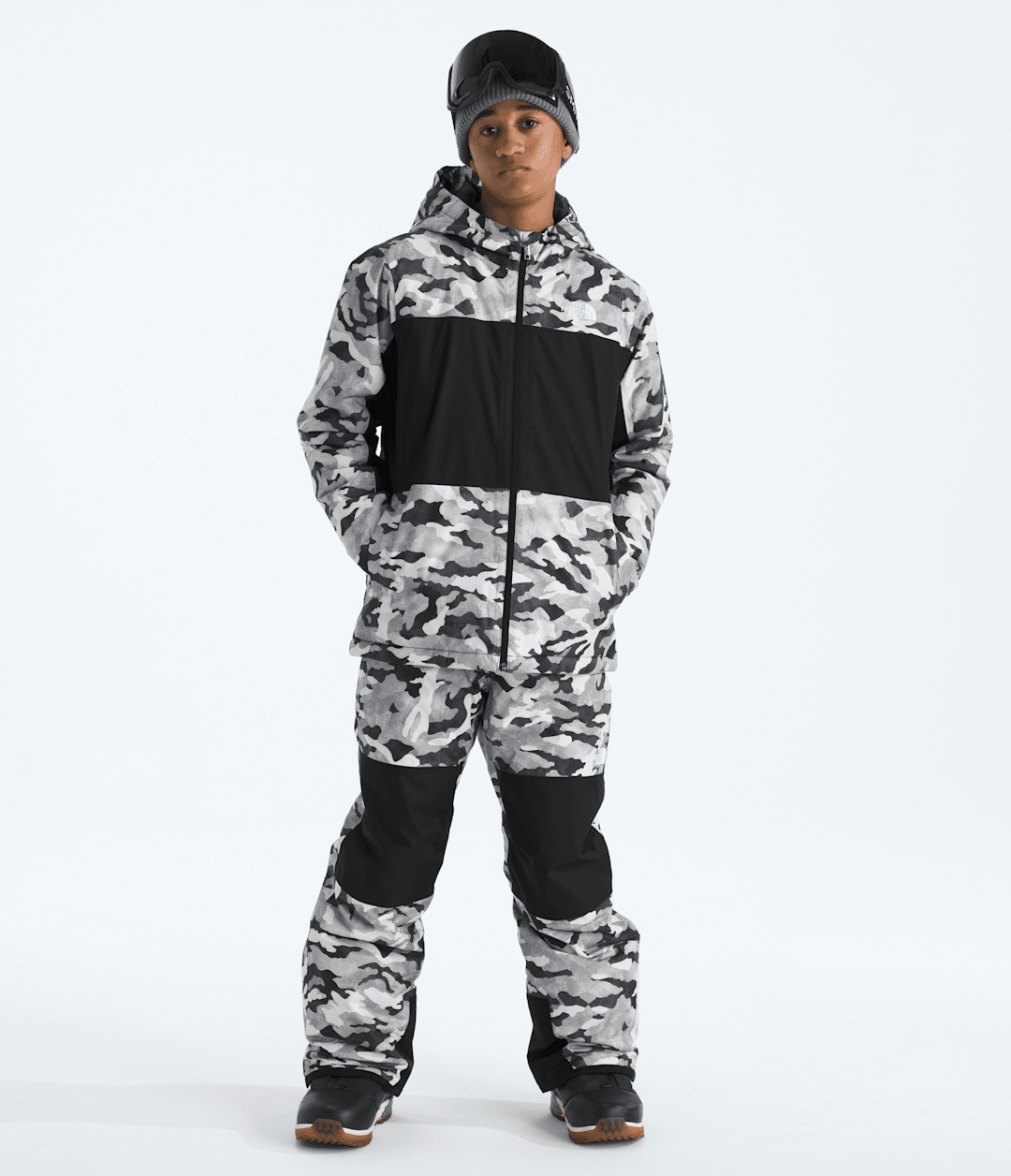 Boys’ Freedom Insulated Pants—Print - Smoked Pearl TNF Camo Small Print