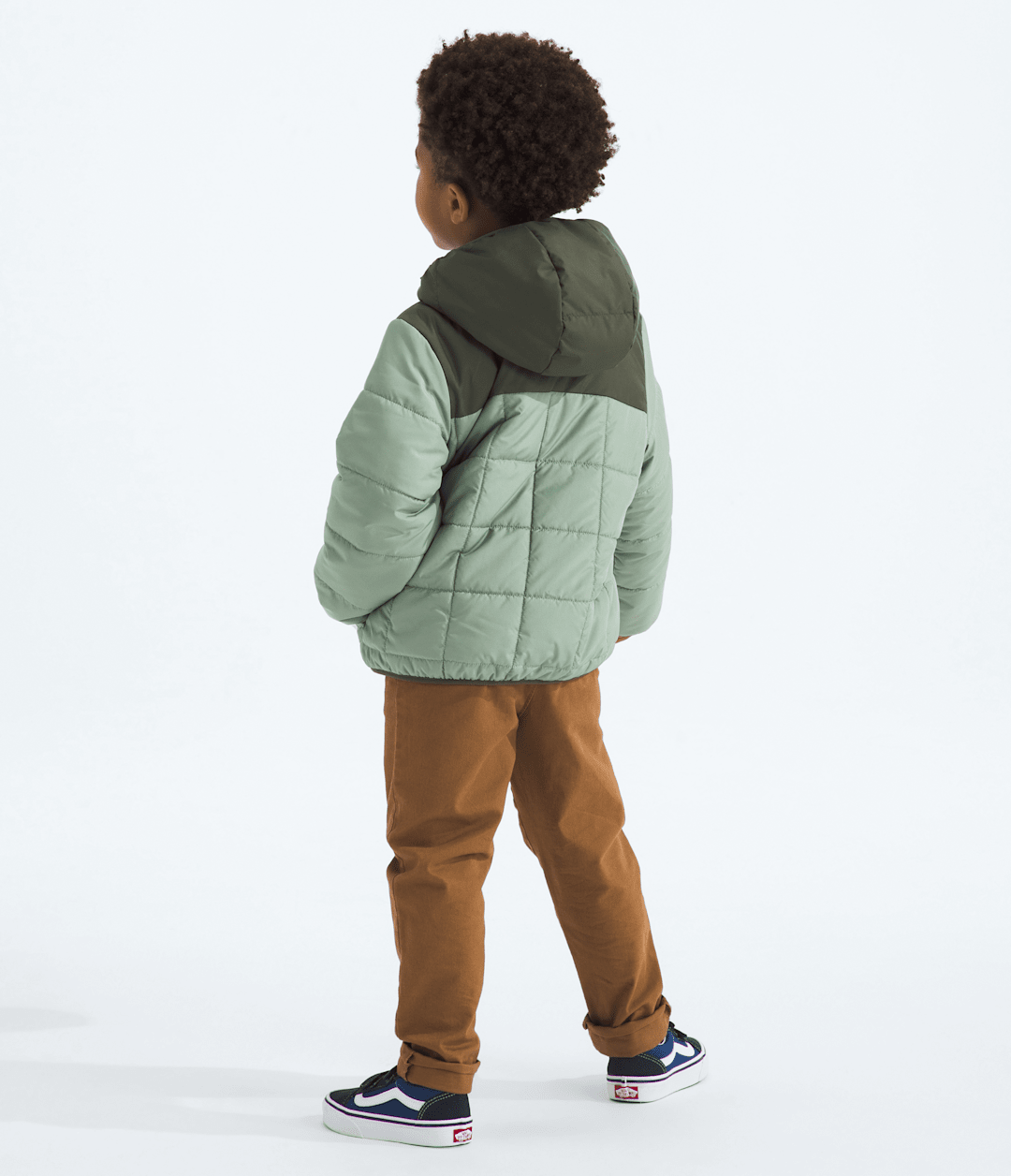 Kids’ Reversible Shasta Full-Zip Hooded Jacket - Slate Moss/New Taupe Green