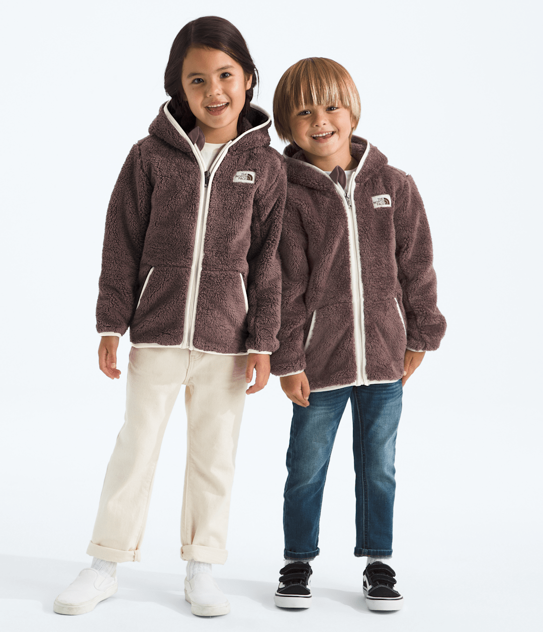 Kids’ Cabin Fleece Hoodie - Tawny Quartz/White Dune