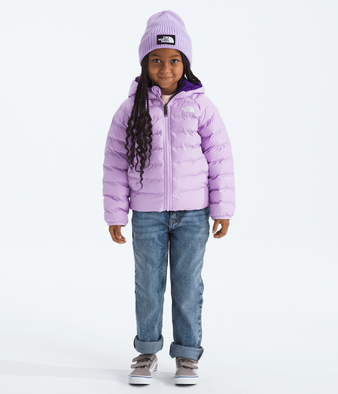 Kids’ Reversible Perrito Hooded Jacket - Lite Lilac