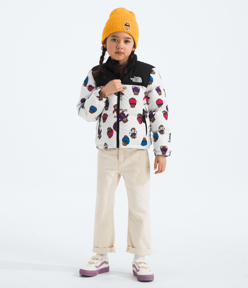 Kids’ 1996 Retro Nuptse Jacket—Print - Nuptse Bears Print TNF White