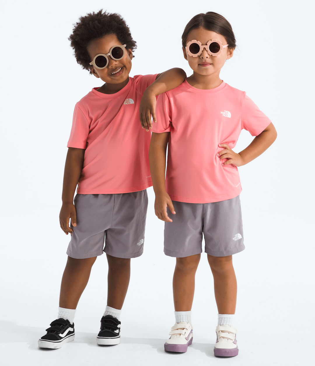 Kids’ 24/7 Set - Coral Crush-Transcendent Grey