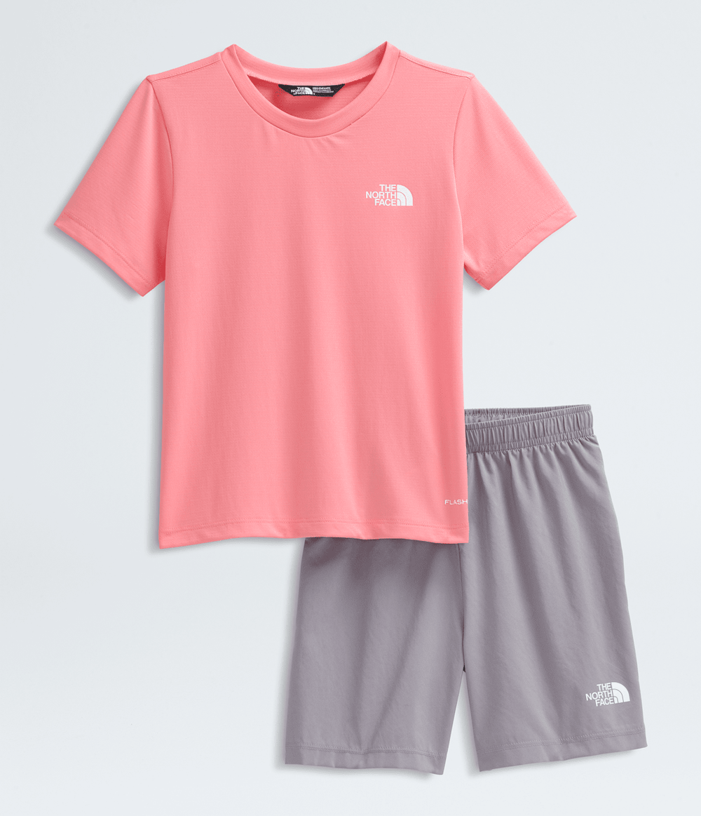 Kids’ 24/7 Set - Coral Crush-Transcendent Grey