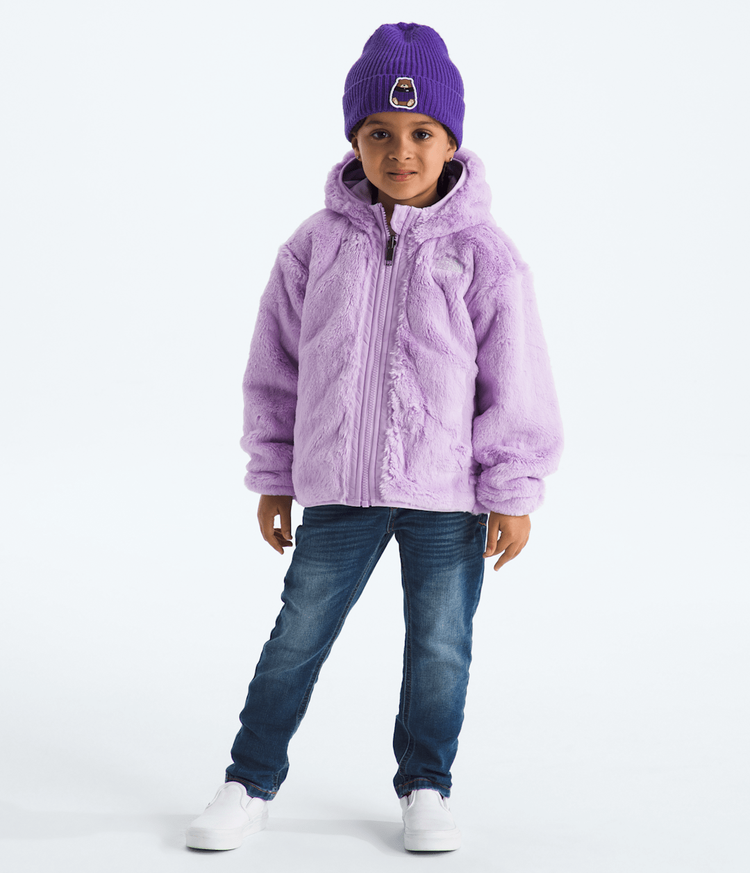 Girls’ Reversible Shasta Full-Zip Hooded Jacket - Lite Lilac