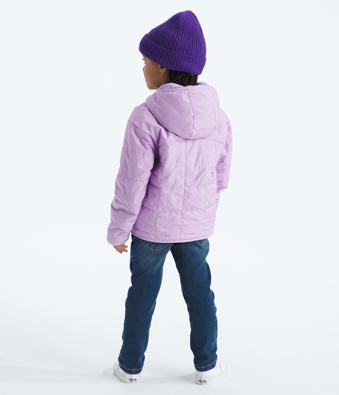 Girls’ Reversible Shasta Full-Zip Hooded Jacket - Lite Lilac