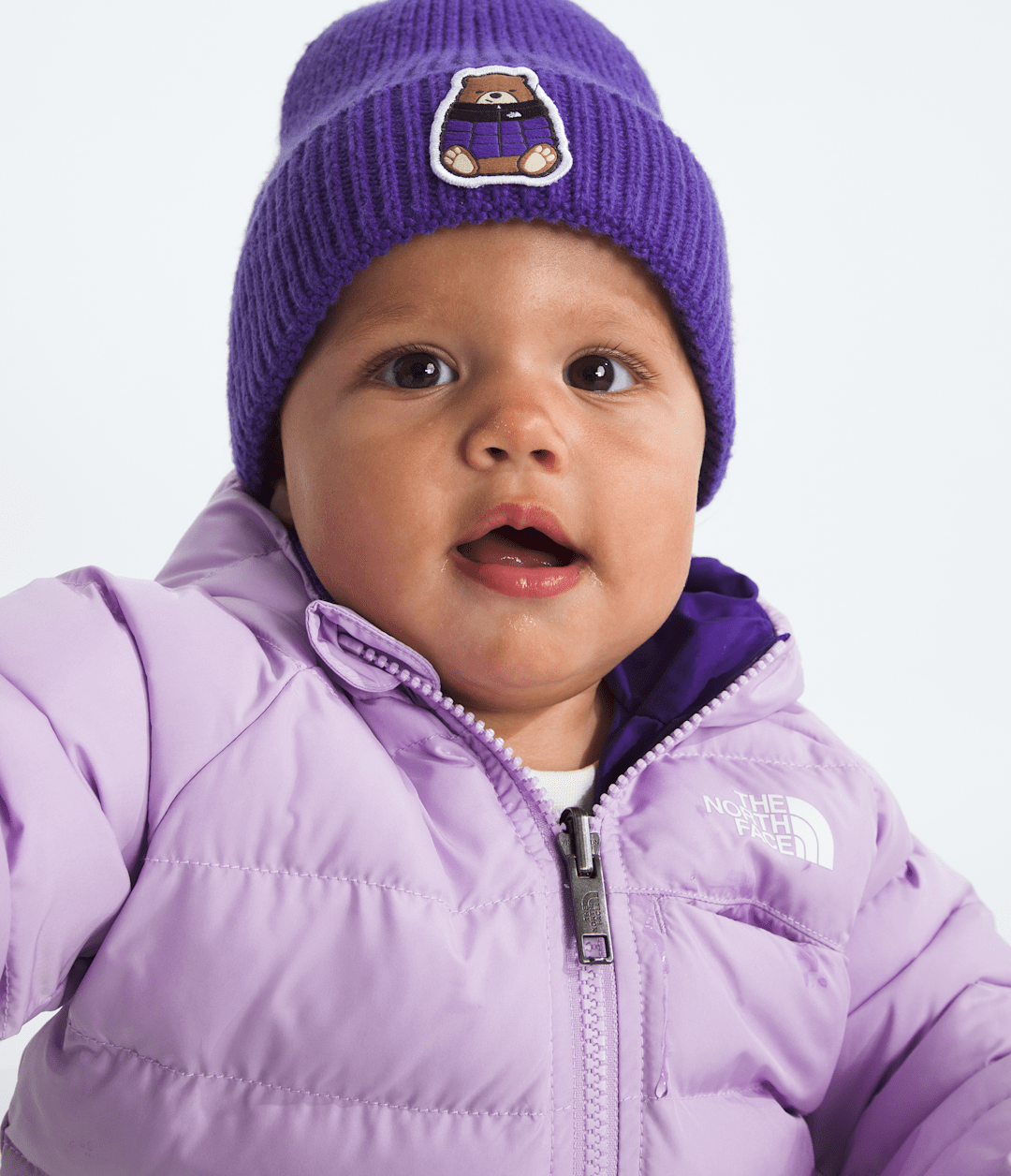 Baby Reversible Perrito Hooded Jacket - Lite Lilac