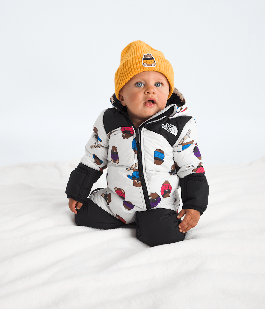 Baby 1996 Retro Nuptse One-Piece—Print - Nuptse Bears Print TNF White
