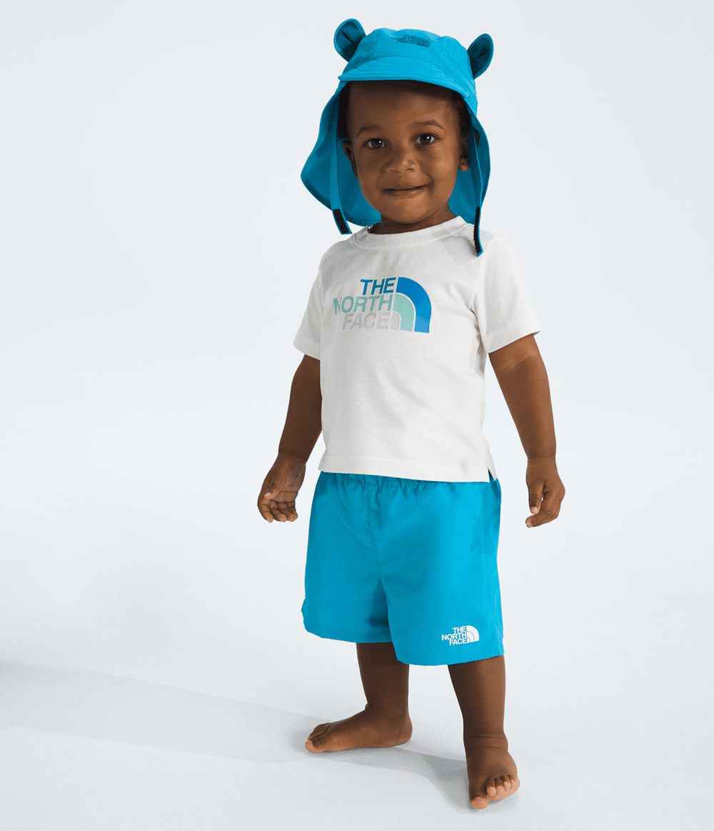 Baby Class V Shorts - Meridian Blue Logo Weather Topo Phantom Print