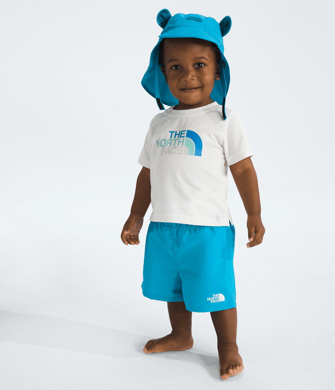Baby Class V Shorts - Meridian Blue Logo Weather Topo Phantom Print