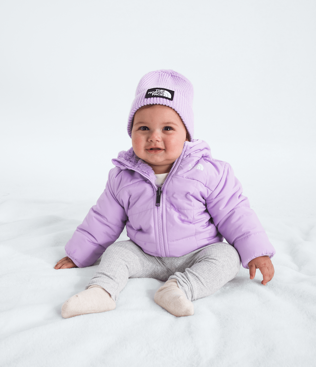 Baby Girls’ Reversible Shasta Full-Zip Hooded Jacket - Lite Lilac