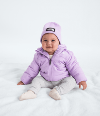 Baby Girls’ Reversible Shasta Full-Zip Hooded Jacket - Lite Lilac