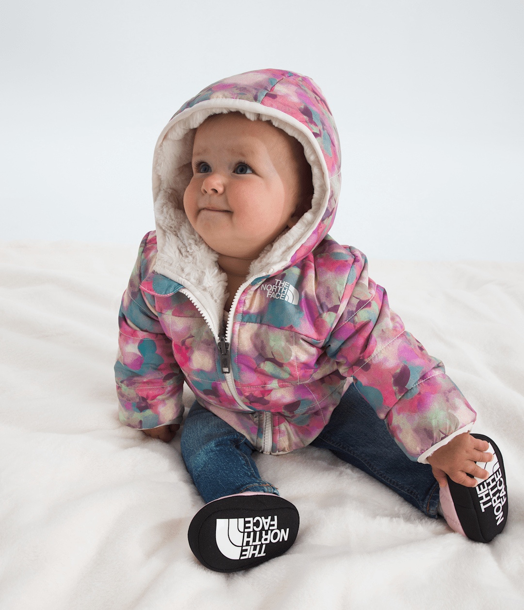 Baby Girls’ Reversible Shasta Full-Zip Hooded Jacket—Print - Lite Lilac Lens Flare Print