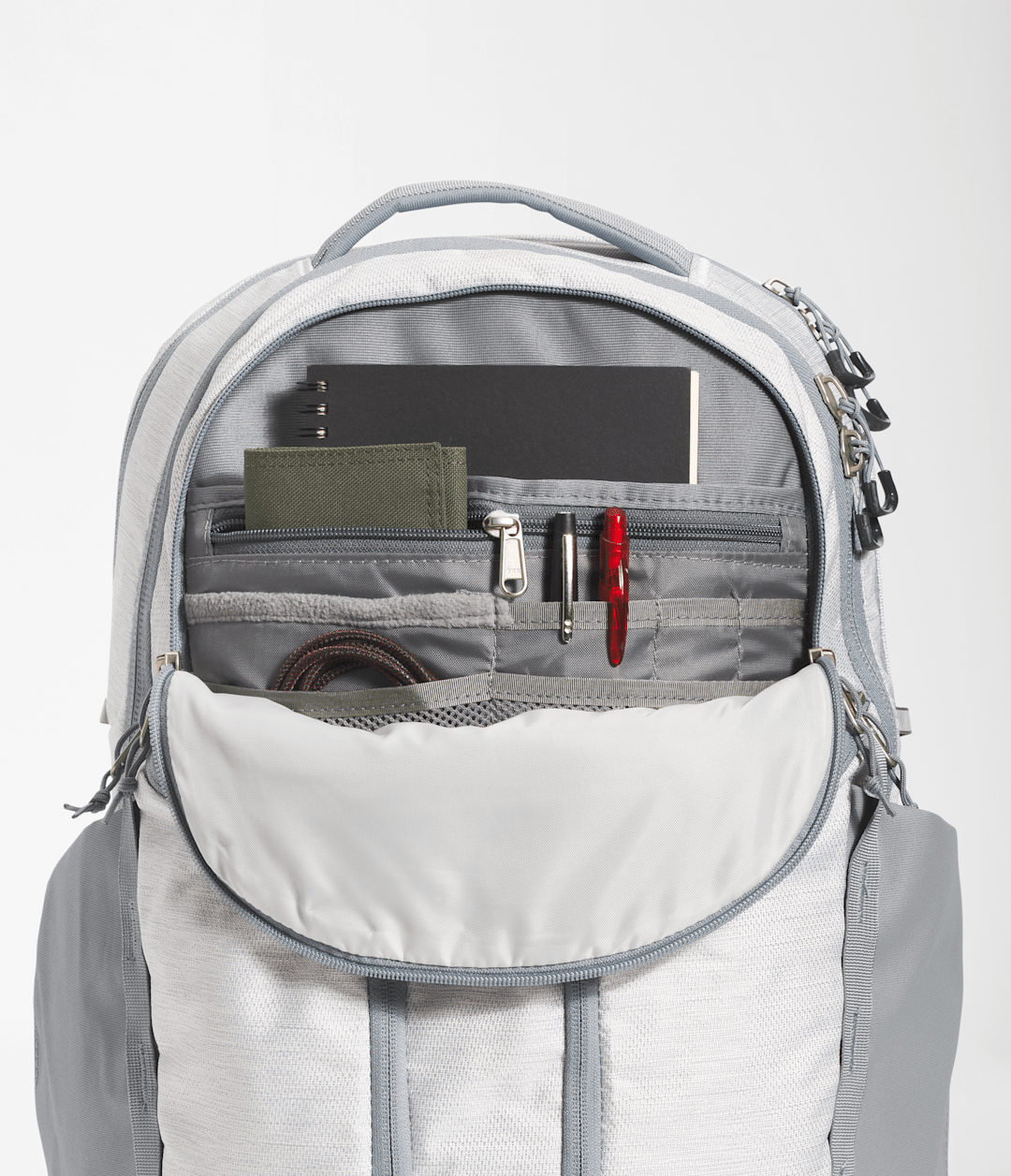 Women’s Surge Backpack - TNF White Metallic Melange/Mid Grey
