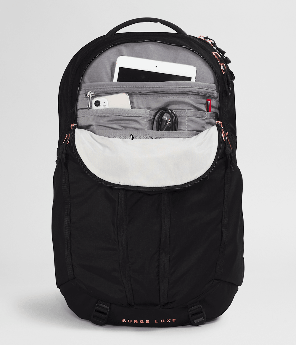 Women’s Surge Luxe Backpack - TNF Black/Burnt Coral