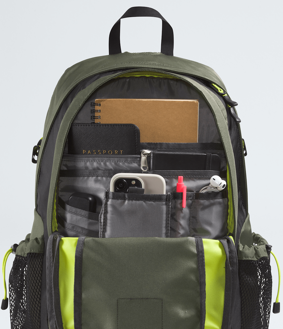 Hot Shot SE Backpack - New Taupe Green/TNF Black/Fizz Lime