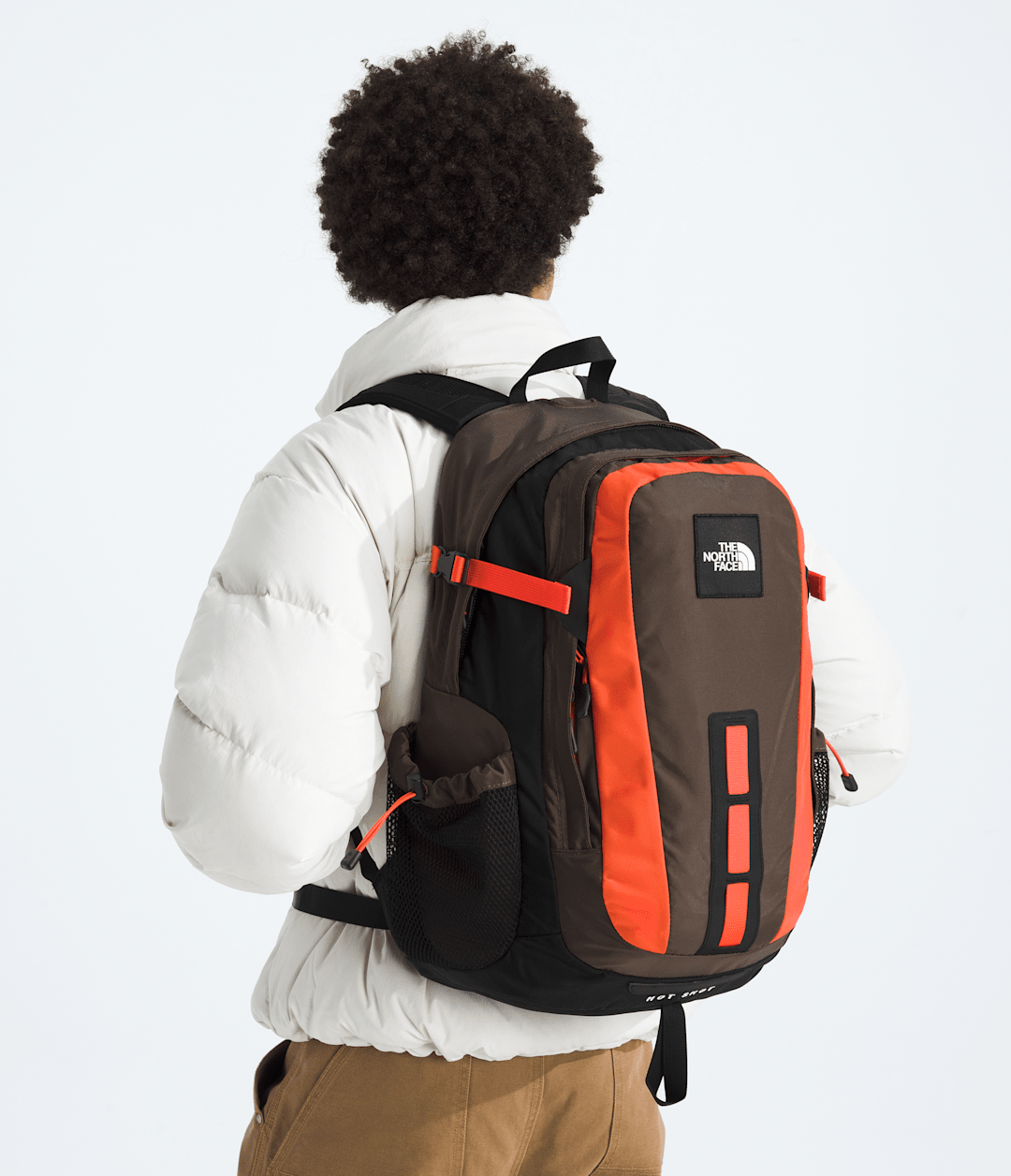Hot Shot SE Backpack - Smokey Brown/TNF Black/Solar Flare