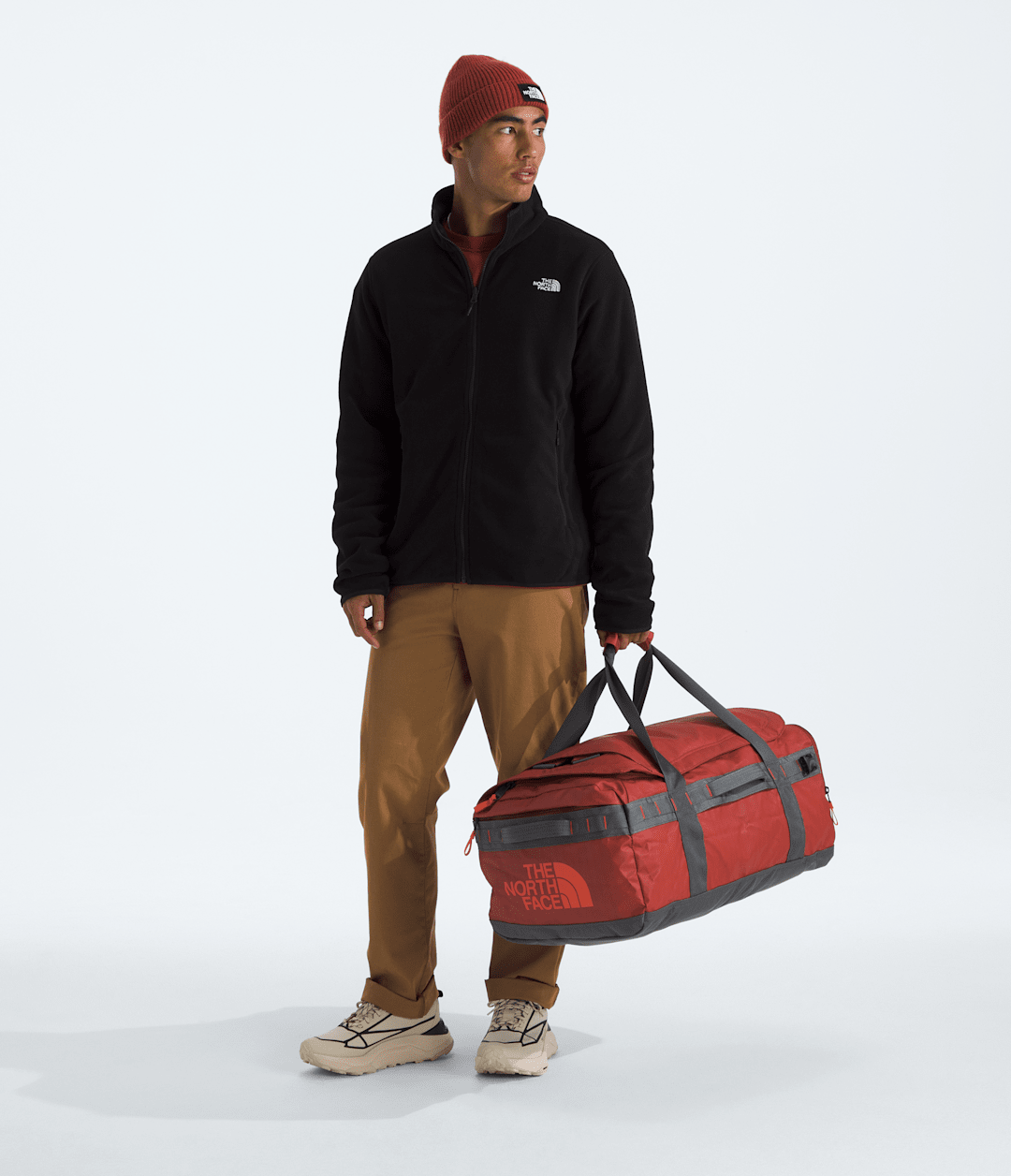 Base Camp Voyager Duffel—62L - Iron Clay-Anthracite Grey-Lava Red