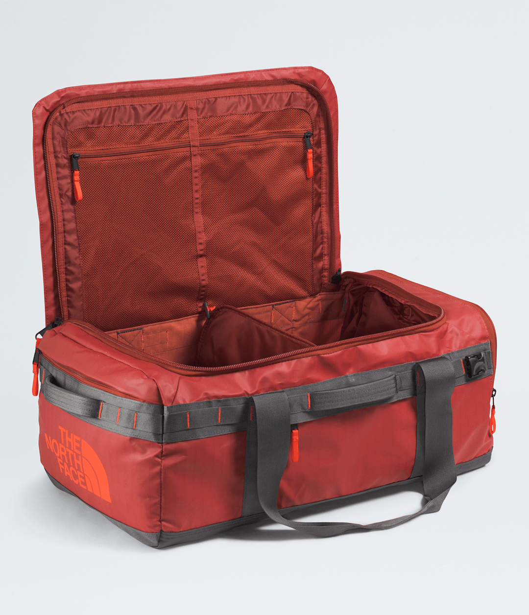 Base Camp Voyager Duffel—62L - Iron Clay-Anthracite Grey-Lava Red