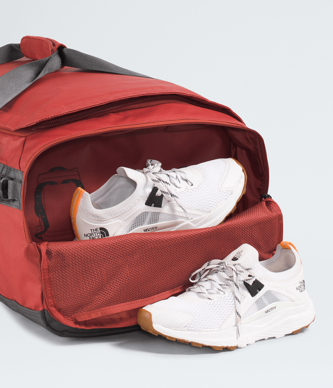 Base Camp Voyager Duffel—62L - Iron Clay-Anthracite Grey-Lava Red