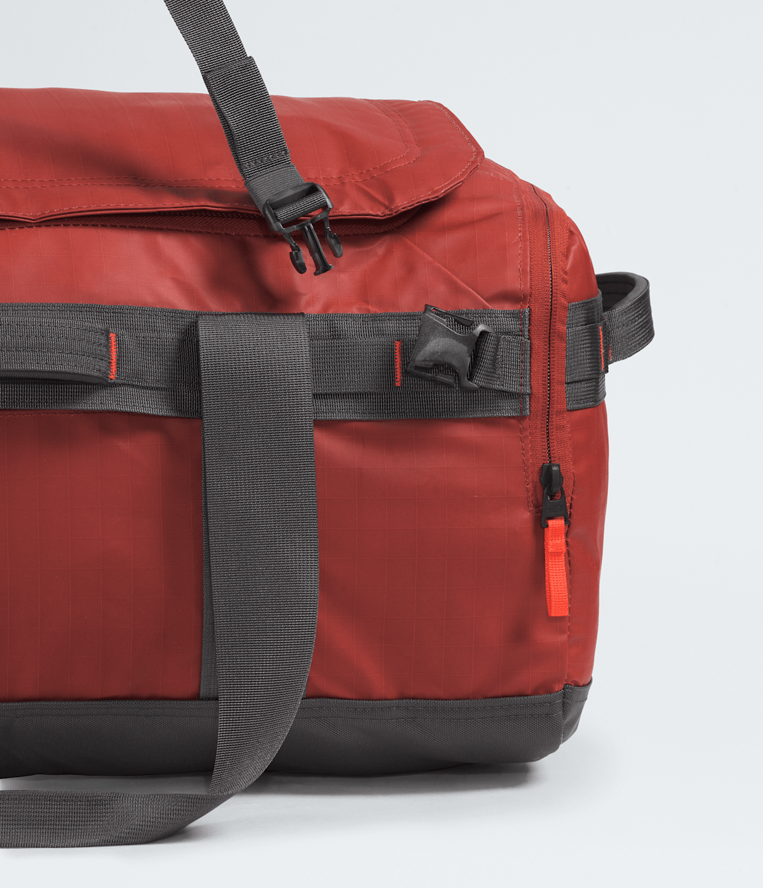 Base Camp Voyager Duffel—62L - Iron Clay-Anthracite Grey-Lava Red