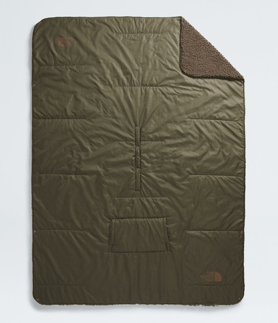 Wawona Fuzzy Blanket - New Taupe Green/Smokey Brown
