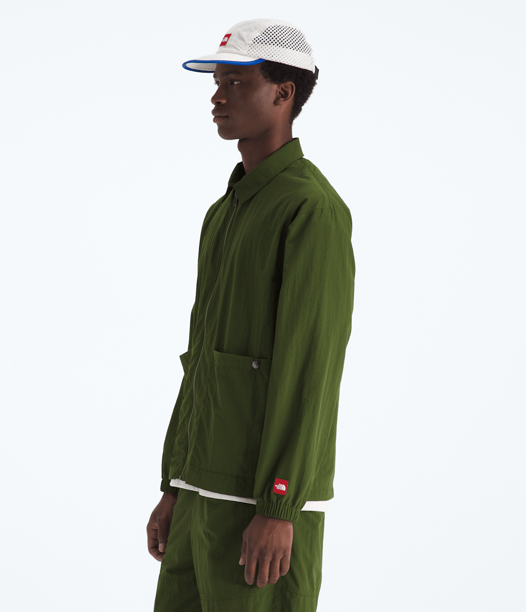 Men’s TNF™ Red Box Nylon Long-Sleeve Shirt - Woodland Green