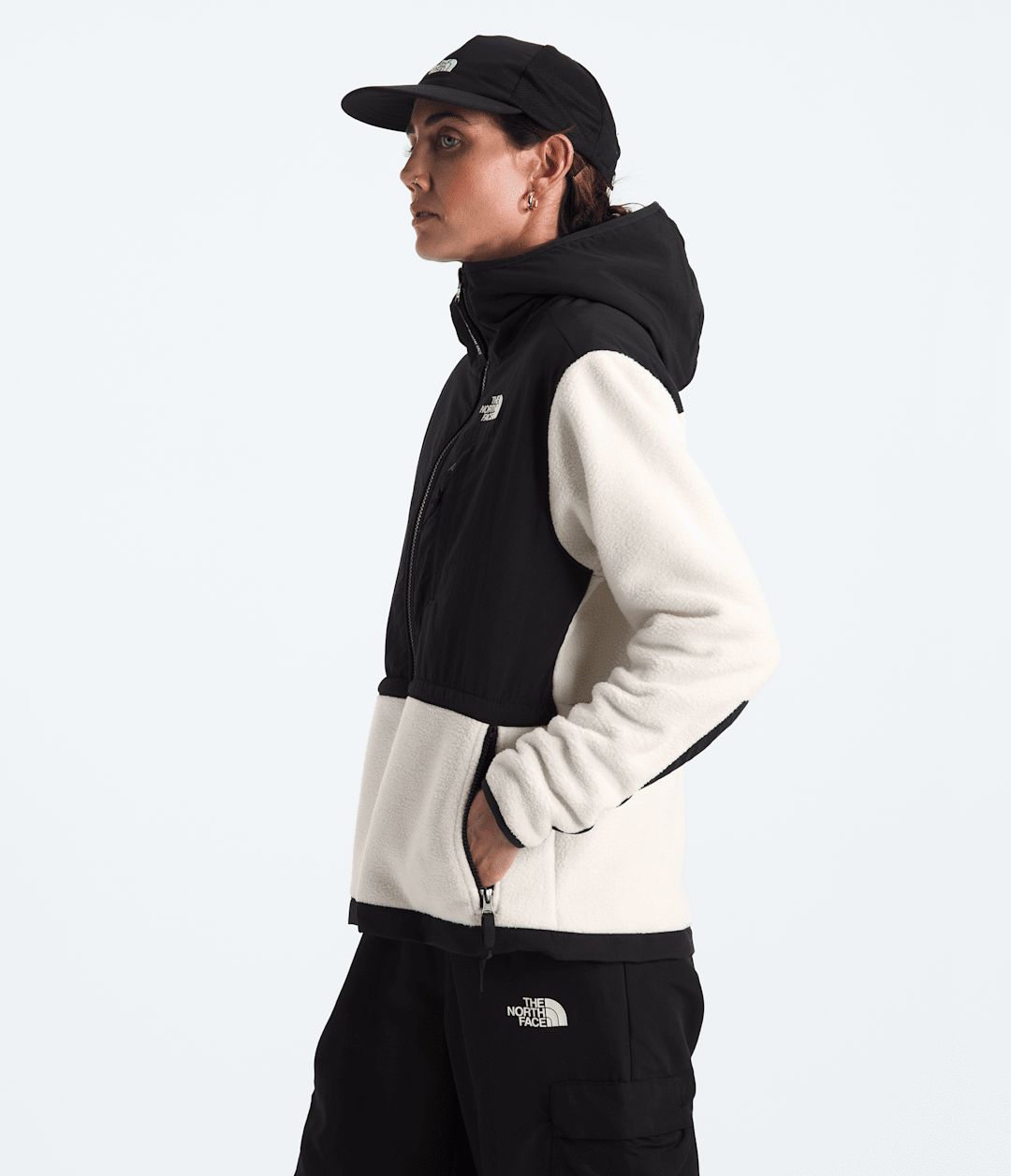 Women’s Retro Denali Hoodie - White Dune/TNF Black
