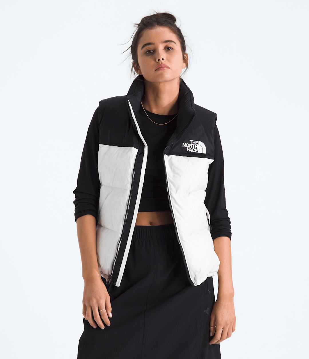 Women’s 1996 Retro Nuptse Vest - White Dune/TNF Black/Recycled Down